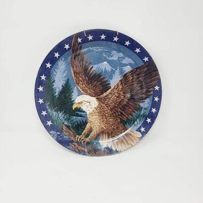AMAZING GLASS EAGLE HANGING PLATE