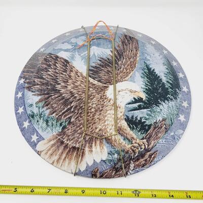 AMAZING GLASS EAGLE HANGING PLATE