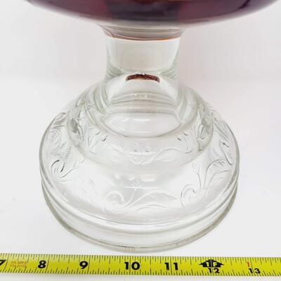 ANTIQUE QUEEN ANNE NO. 2 CLEAR GLASS OIL LAMP