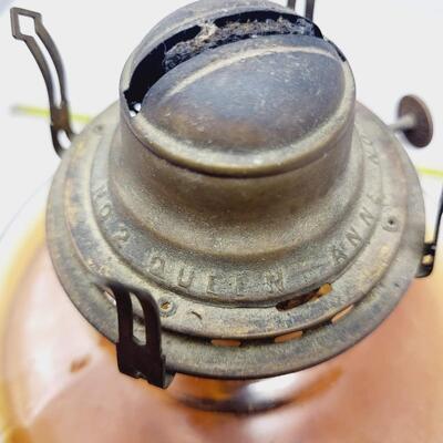 ANTIQUE QUEEN ANNE NO. 2 CLEAR GLASS OIL LAMP