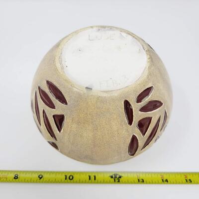 VINTAGE SIGNED CERAMIC POTTERY BOWL