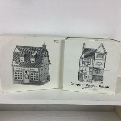 5335 Charles Dickens Village "White Horse Bakery" & Jones Co. Brush, Basket, Mats