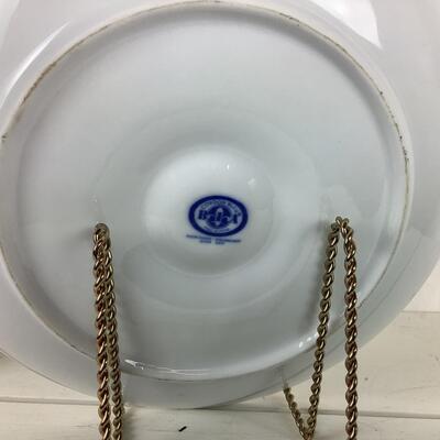 5344 Two 9" Oyster Plates, Louis Lourioux, Cordon Blue