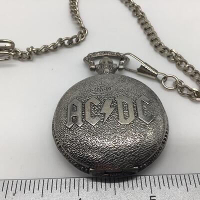 Original Line up. AC/DC. Pocket watch and chain Working Perfect
