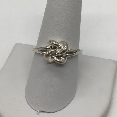 Silver 925 Knot Fashion Ring. Tested