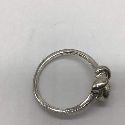 Silver 925 Knot Fashion Ring. Tested