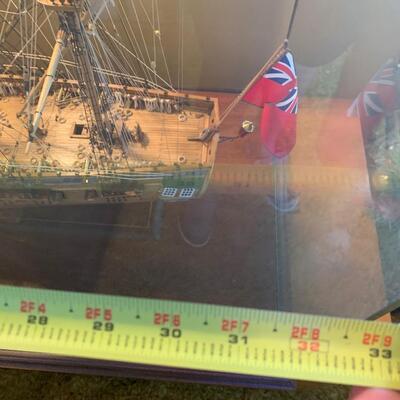 Fabulous Hand Made 27” tall Model Ship HMS Ajax