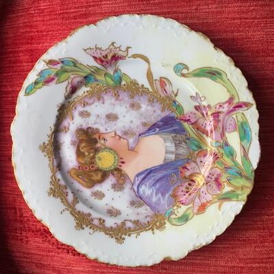 Antique French Sevres Plate Hand Painted