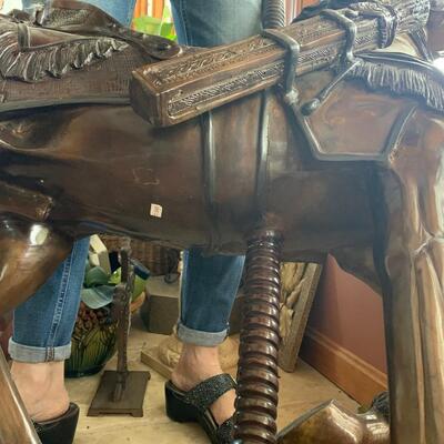Large Carousel Size Bronze Horse 39