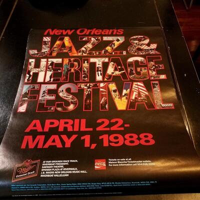 Jazz Fest advertisement poster 1988 “B”