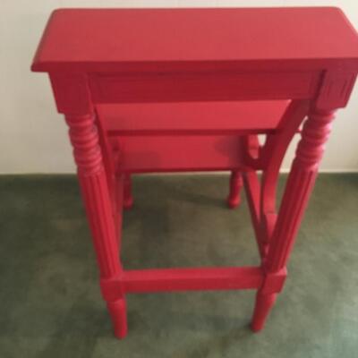 Red shelf/plant stand