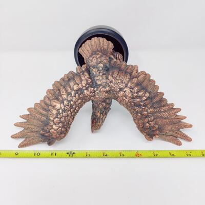PATRIOTIC AMERICAN BALD EAGLE BRONZE ELECTROPLATED FIGURE