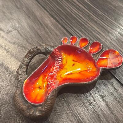 Vintage Mid Century treasure craft trinket tray