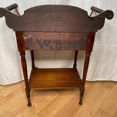 Antique wood wash stand