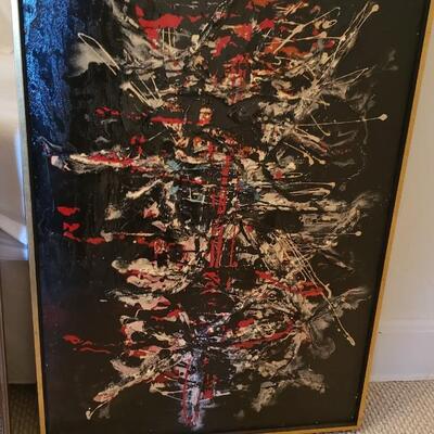 MCM mid-century modern abstract painting