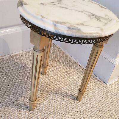 Marble top plant stand or small table