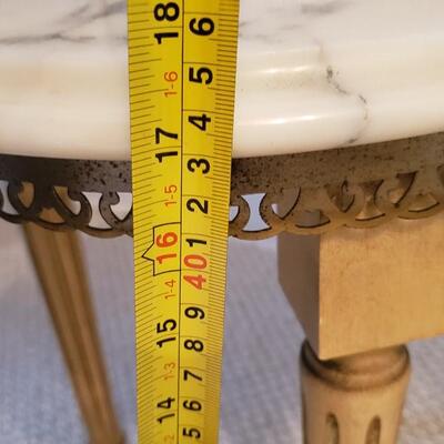 Marble top plant stand or small table