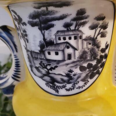 2 12" high yellow vases