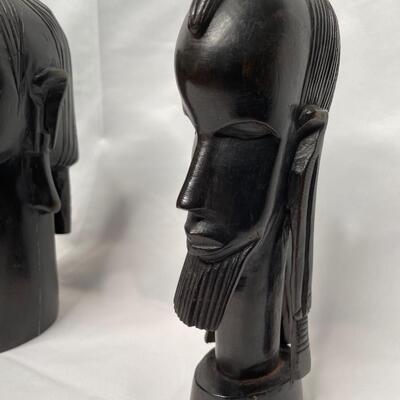 3 African Hand Carved Figures