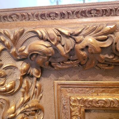 Large  still life painting with ornate frame