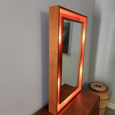 P&H Pedersen & Hansen Rear lighted mirror  Made in Denmark