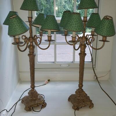 Pair of Candlestick candelabra lamps