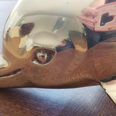 Brass dolphin 22" long