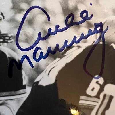 Autographed vintage Archie Manning photo in Tulane Stadium