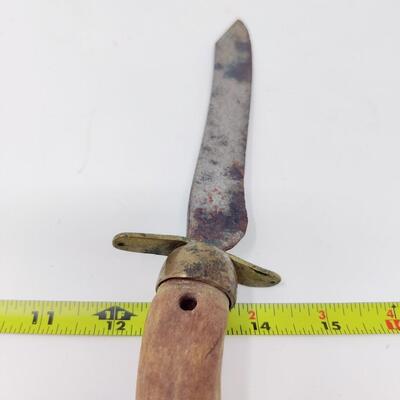 VINTAGE DEER HORN HANDLED KNIFE