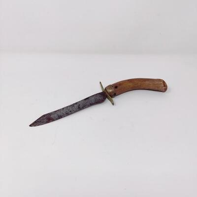 VINTAGE DEER HORN HANDLED KNIFE