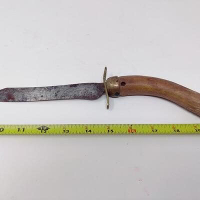 VINTAGE DEER HORN HANDLED KNIFE