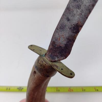 VINTAGE DEER HORN HANDLED KNIFE