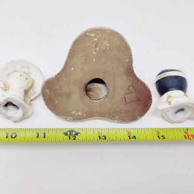 VINTAGE NATIVE AMERICAN SALT AND PEPPER SHAKER SET INDIAN BURIAL SALINA, KANSAS
