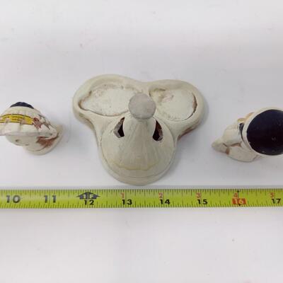 VINTAGE NATIVE AMERICAN SALT AND PEPPER SHAKER SET INDIAN BURIAL SALINA, KANSAS