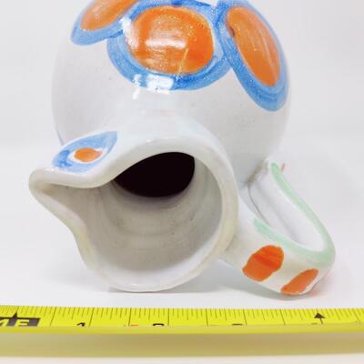 FANTASTIC HAND PAINTED CERAMIC PITCHER SIGNED DESIMONE ITALY 65'
