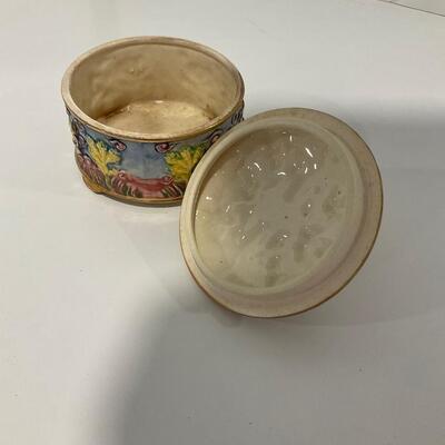 Antique Angel Jar with Lid