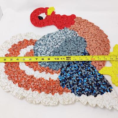 VINTAGE MELTED PLASTIC POPCORN THANKSGIVING TURKEY