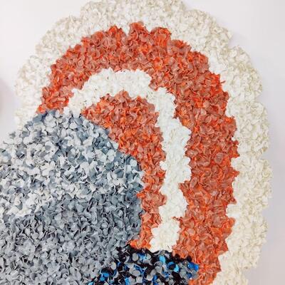 VINTAGE MELTED PLASTIC POPCORN THANKSGIVING TURKEY