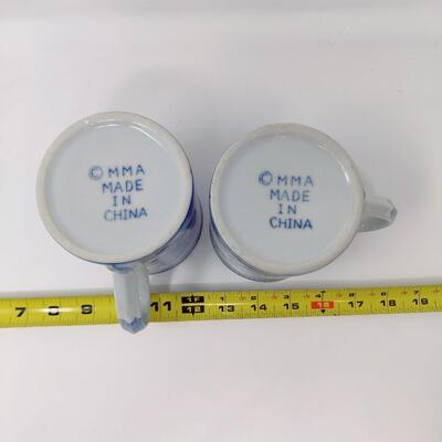 PAIR OF CHINESE EXPORT MUG REPRODUCTIONS MADE FOR THE METROPOLITAN MUSEUM OF ART LOT #1