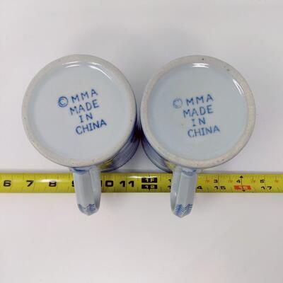 PAIR OF CHINESE EXPORT MUG REPRODUCTIONS MADE FOR THE METROPOLITAN MUSEUM OF ART LOT #2