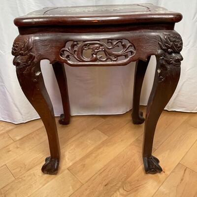 Carved Chinese Hongmu Rosewood Table