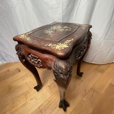 Carved Chinese Hongmu Rosewood Table