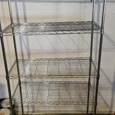 Wire Metal Rack with 5 Adjustable Shelves on casters