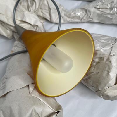 4 hanging bar lights with glass shades and bulbs