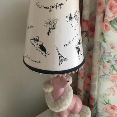 Vintage poodle lamp