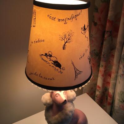Vintage poodle lamp