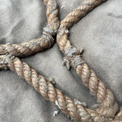 Antique Sea Bag that has been hand painted