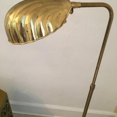 MCM Brass clam shell floor lamp