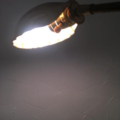 MCM Brass clam shell floor lamp