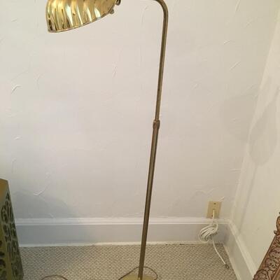 MCM Brass clam shell floor lamp